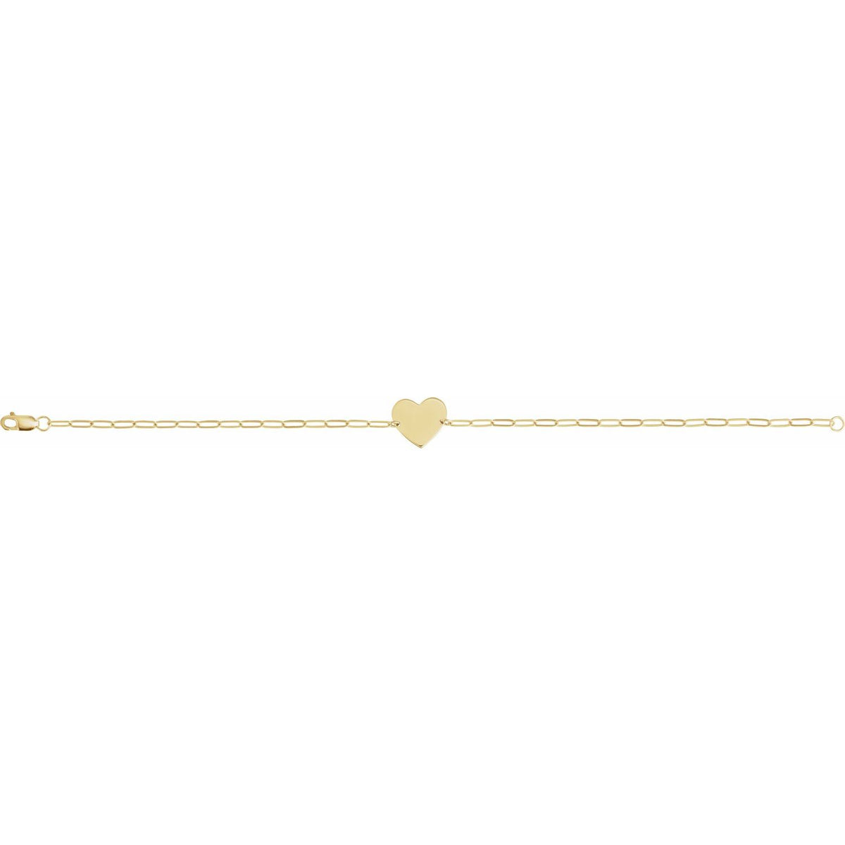 Engravable Heart 7" Bracelet