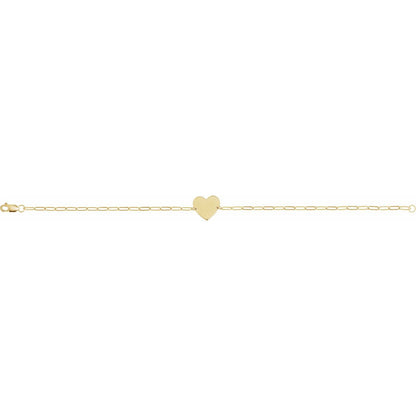 Engravable Heart 7" Bracelet