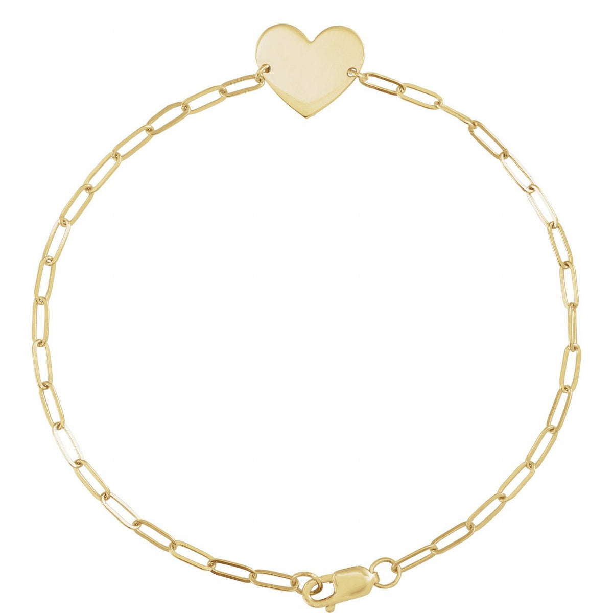 Engravable Heart 7" Bracelet