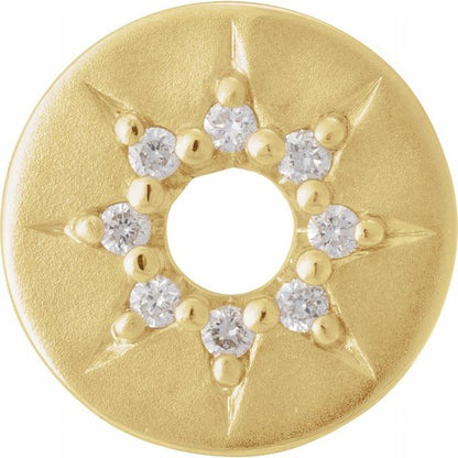 .06 CTW Lab-Grown Diamond Star Hoop Dangle, 10 mm x 10 mm