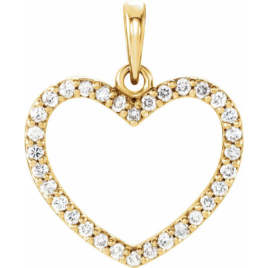 1/5 CTW Natural Diamond Heart Pendant
