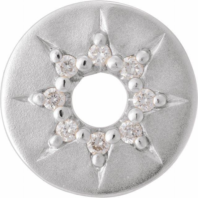 .06 CTW Lab-Grown Diamond Star Hoop Dangle, 10 mm x 10 mm
