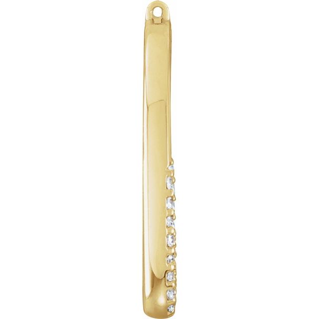 1/10 CTW Natural Diamond Dangle, 8.84 mm x 16.4 mm