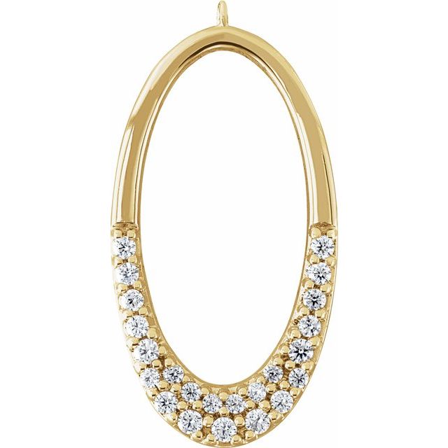 1/10 CTW Natural Diamond Dangle, 8.84 mm x 16.4 mm
