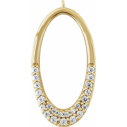 1/10 CTW Natural Diamond Dangle, 8.84 mm x 16.4 mm
