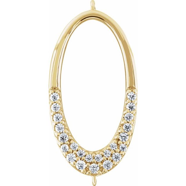 1/10 CTW Natural Diamond Link, 8.84 mm x 16.4 mm