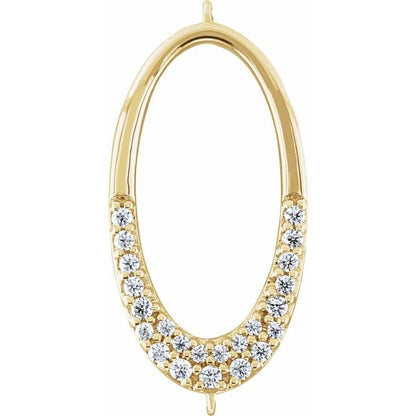 1/10 CTW Natural Diamond Link, 8.84 mm x 16.4 mm