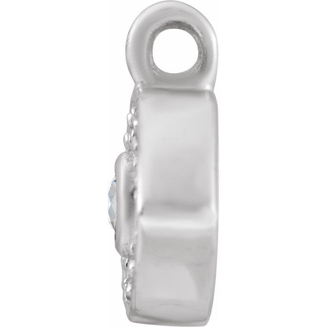 Petite Pavé® .06 CTW Natural Diamond Evil Eye Dangle
