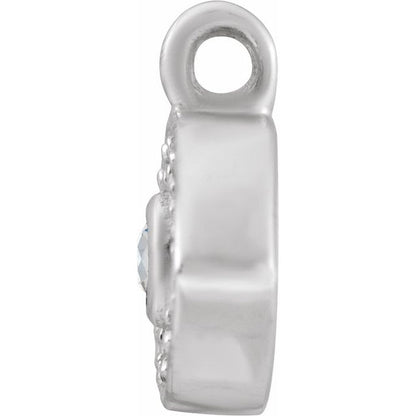 Petite Pavé® .06 CTW Natural Diamond Evil Eye Dangle