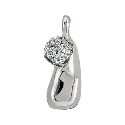 Petite Pavé® .06 CTW Natural Diamond Mushroom Dangle