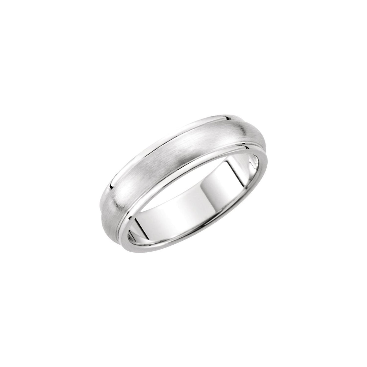 Grooved Comfort-Fit Half Round Band, 5 mm