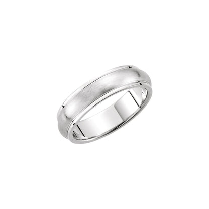 Grooved Comfort-Fit Half Round Band, 5 mm
