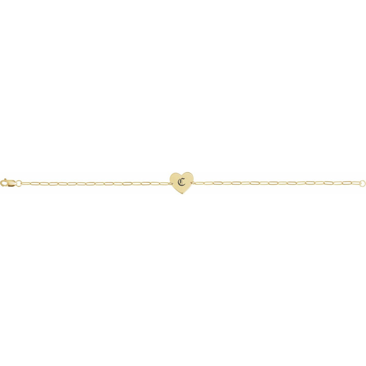 Engravable Heart 7" Bracelet