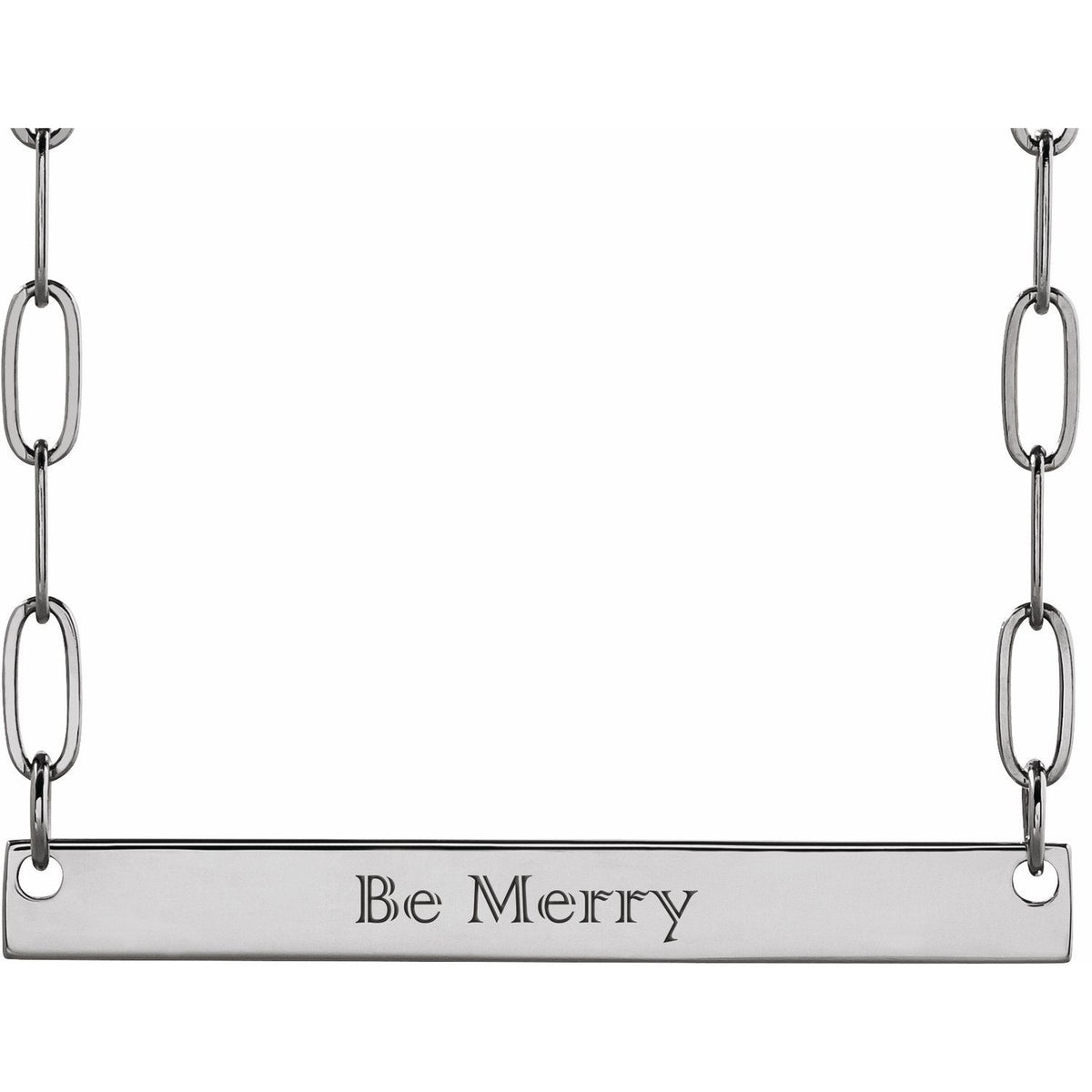 Engravable Bar 18" Necklace, 30 x 3.5 mm