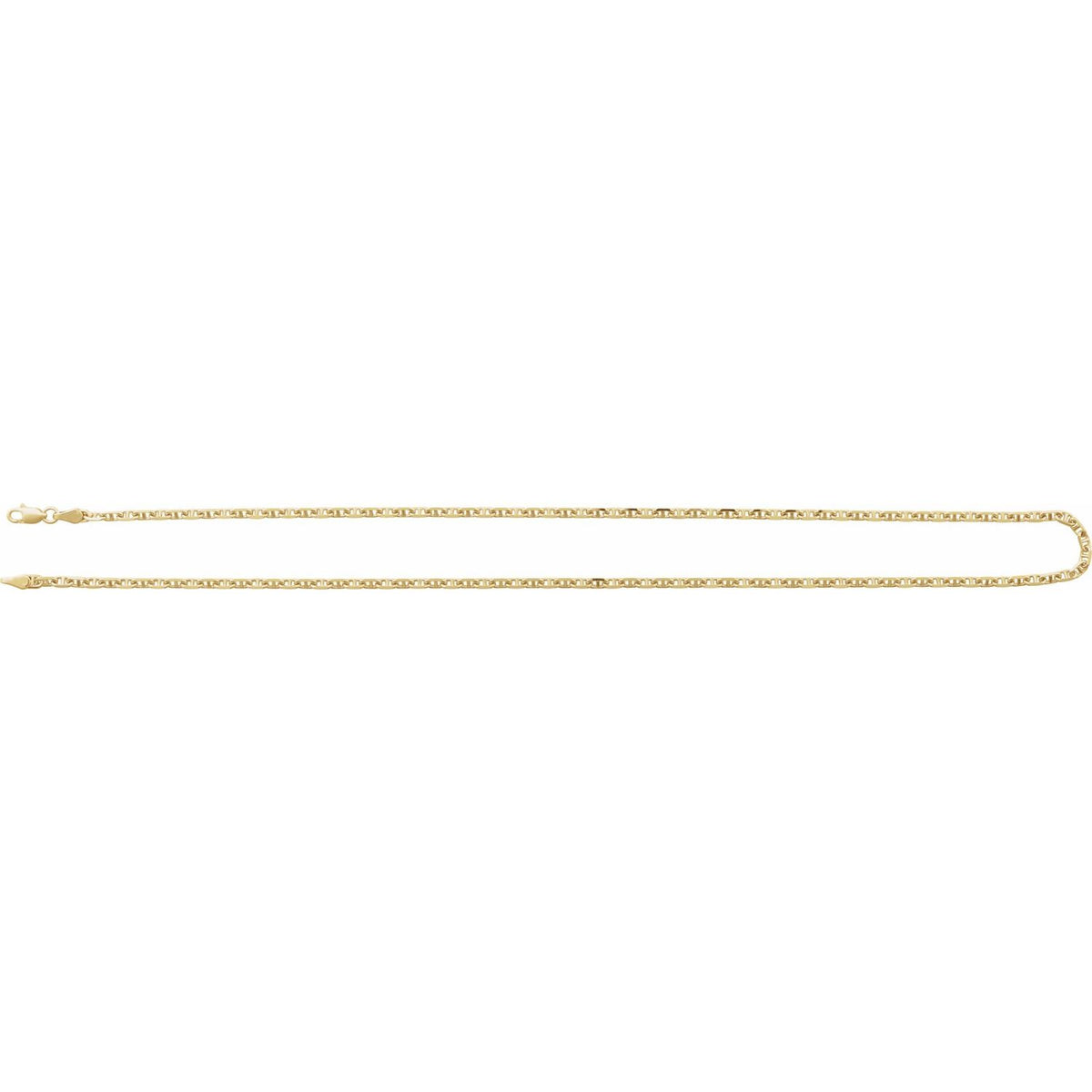 14K Yellow Gold Diamond-Cut Anchor 20" Chain