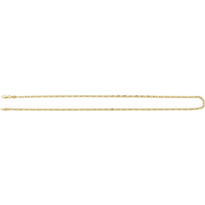 14K Yellow Gold Diamond-Cut Anchor 20" Chain