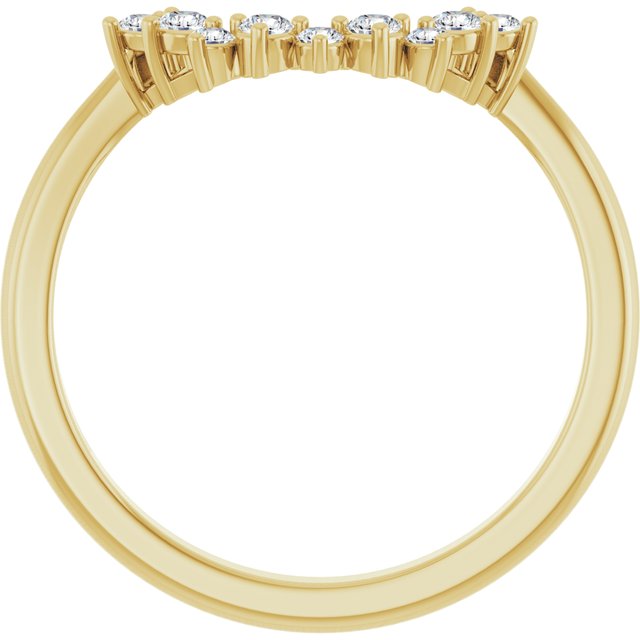 1/5 CTW Natural Diamond Matching Band, 6.34 x 14.59 mm