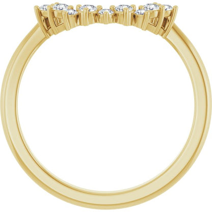 1/5 CTW Natural Diamond Matching Band, 6.34 x 14.59 mm