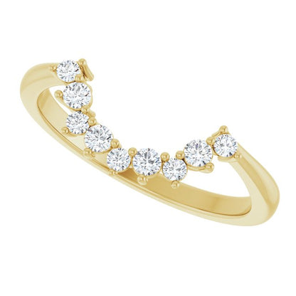 1/5 CTW Natural Diamond Matching Band, 6.34 x 14.59 mm