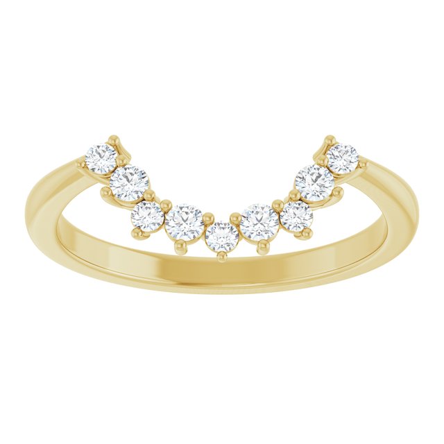 1/5 CTW Natural Diamond Matching Band, 6.34 x 14.59 mm