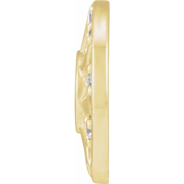 .06 CTW Lab-Grown Diamond Star Hoop Dangle, 10 mm x 10 mm, Accented