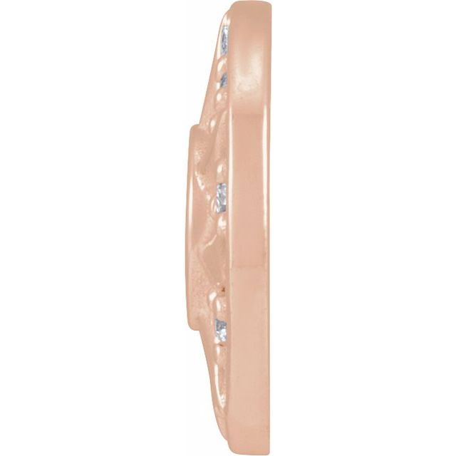 .06 CTW Natural Diamond Star Hoop Dangle, 10 mm x 10 mm, Accented