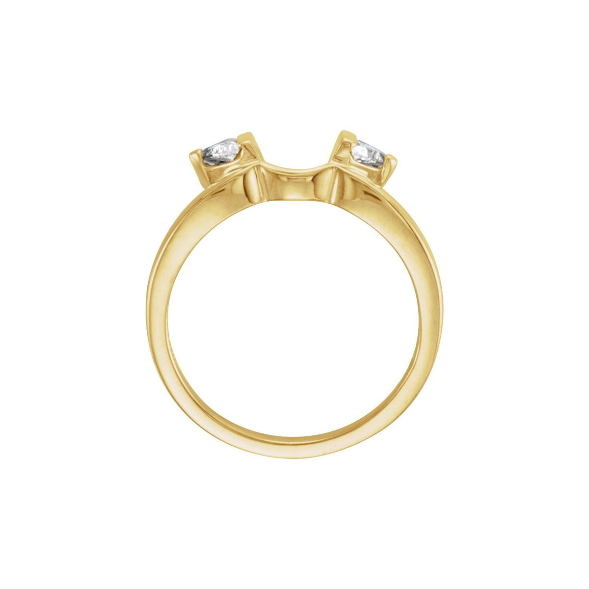 14K Yellow Gold 1/6 CTW Natural Diamond Wrap-Style Ring Enhancer