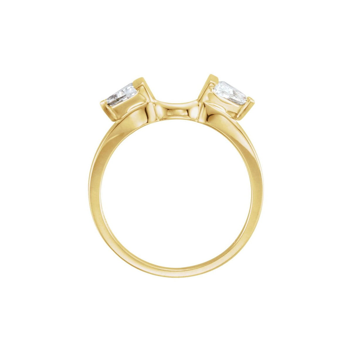 14K Yellow Gold 3/8 CTW Natural Diamond Wrap-Style Ring Enhancer