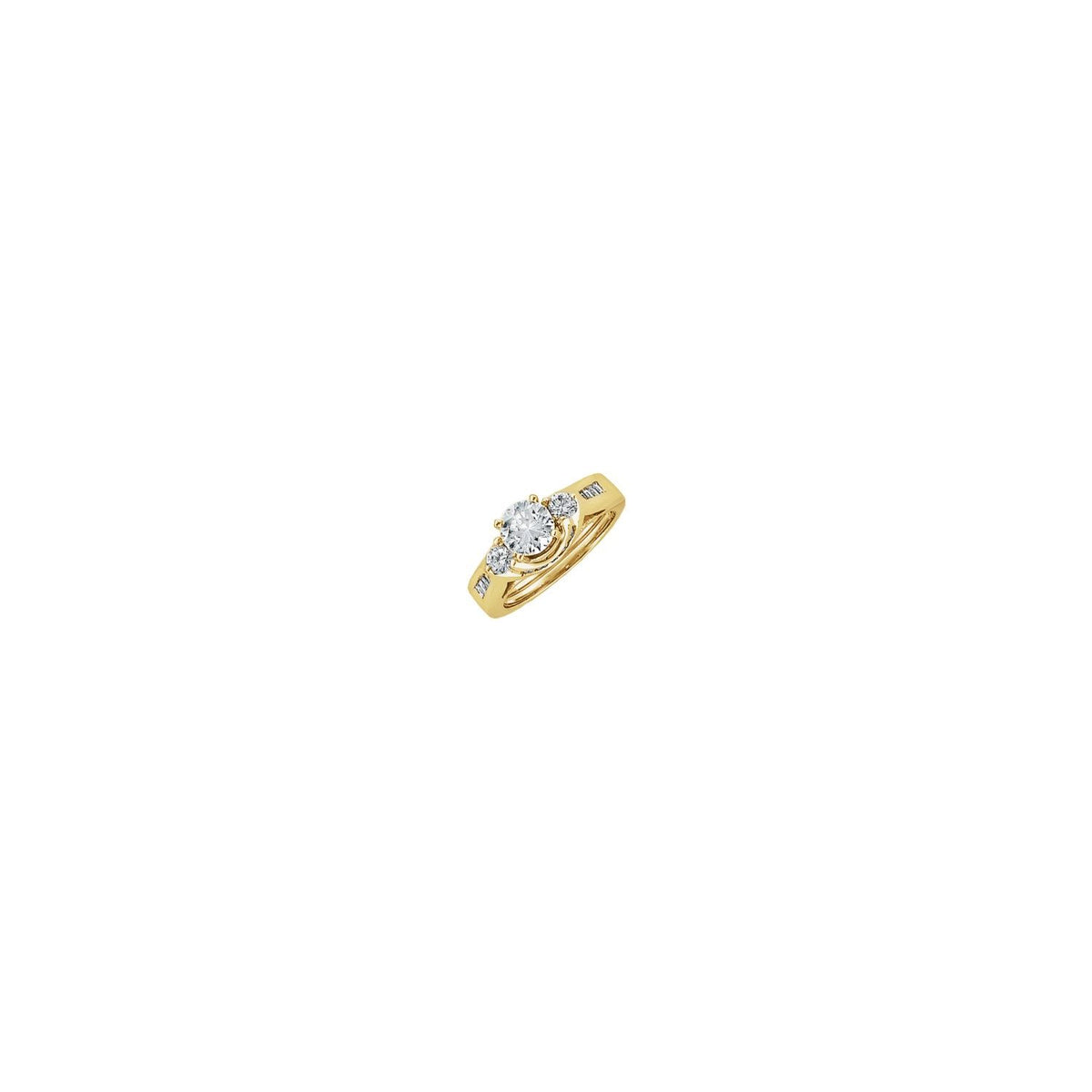 14K Yellow Gold 1/2 CTW Natural Diamond Wrap-Style Ring Enhancer, Style 3