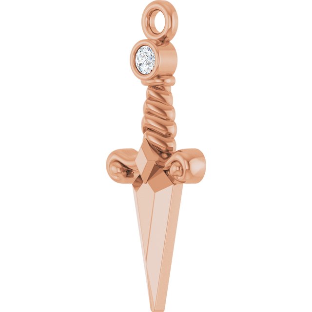 .025 CT Lab-Grown Diamond Dagger Dangle