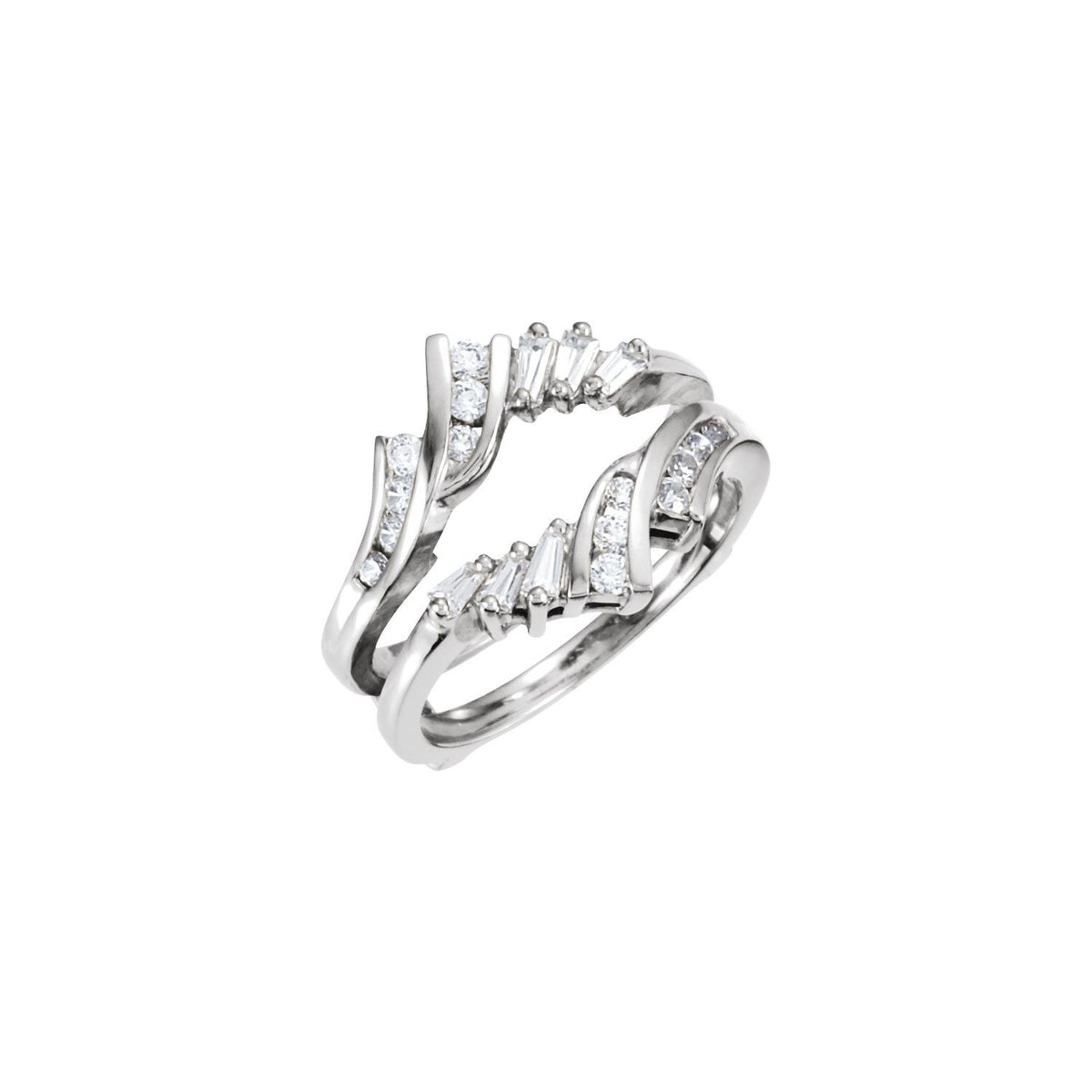 14K Yellow Gold 3/8 CTW Natural Diamond Ring Guard