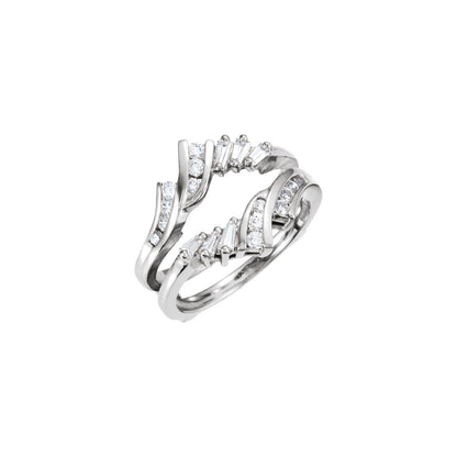 14K Yellow Gold 3/8 CTW Natural Diamond Ring Guard