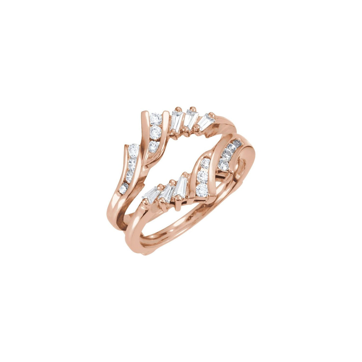 14K Yellow Gold 3/8 CTW Natural Diamond Ring Guard