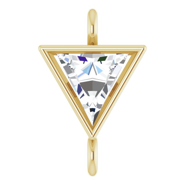 1/8 CT Natural Diamond Bezel-Set Link, 5.25 mm x 8.1 mm
