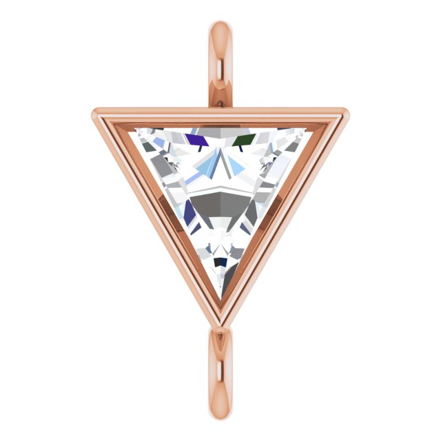 1/8 CT Natural Diamond Bezel-Set Link, 5.25 mm x 8.1 mm