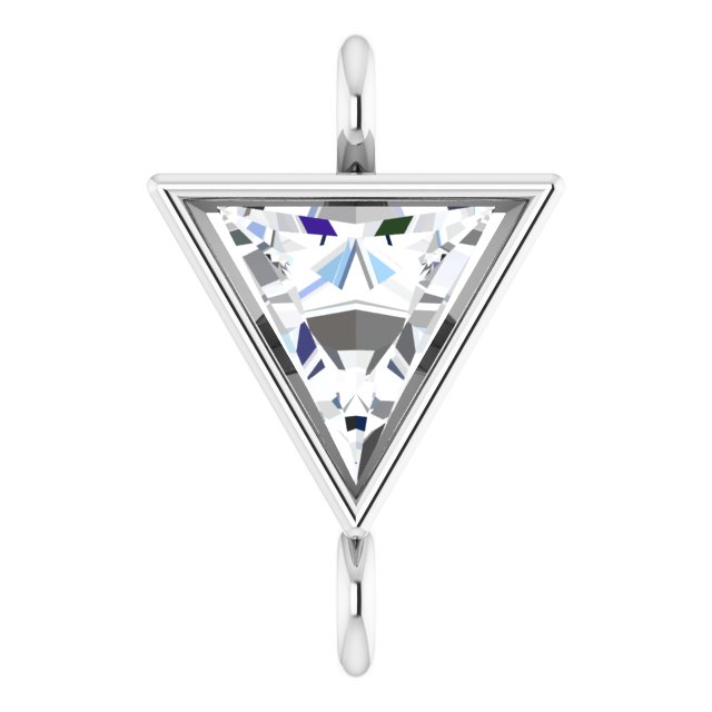 1/8 CT Natural Diamond Bezel-Set Link, 5.25 mm x 8.1 mm