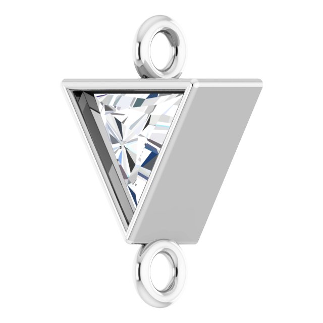 1/8 CT Natural Diamond Bezel-Set Link, 5.25 mm x 8.1 mm