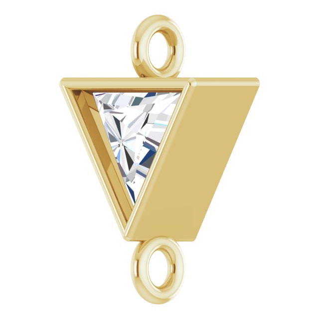 1/8 CT Natural Diamond Bezel-Set Link, 5.25 mm x 8.1 mm