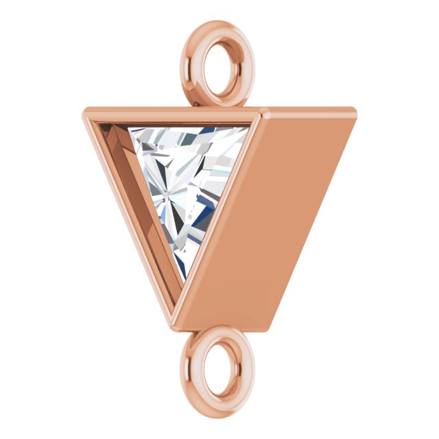 1/8 CT Natural Diamond Bezel-Set Link, 5.25 mm x 8.1 mm