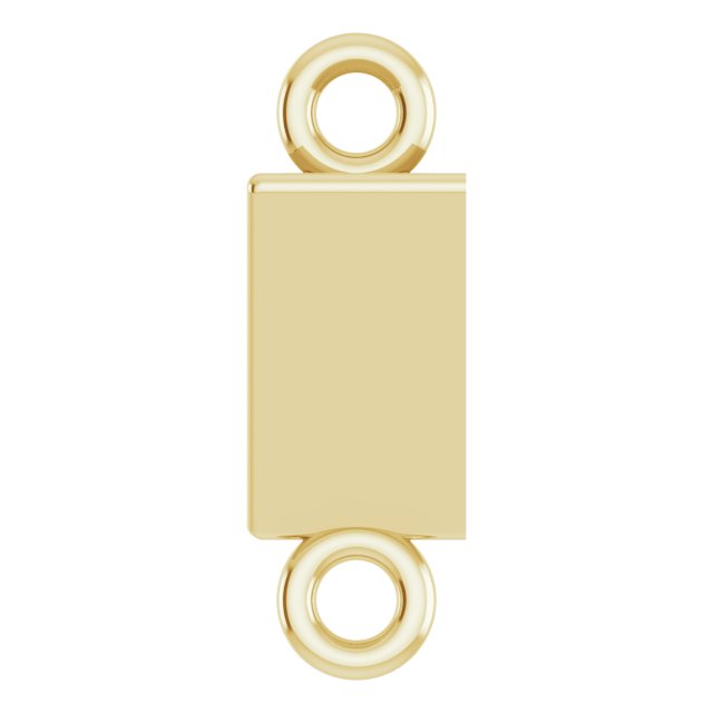 1/8 CT Natural Diamond Bezel-Set Link, 5.25 mm x 8.1 mm