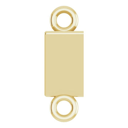 1/8 CT Natural Diamond Bezel-Set Link, 5.25 mm x 8.1 mm