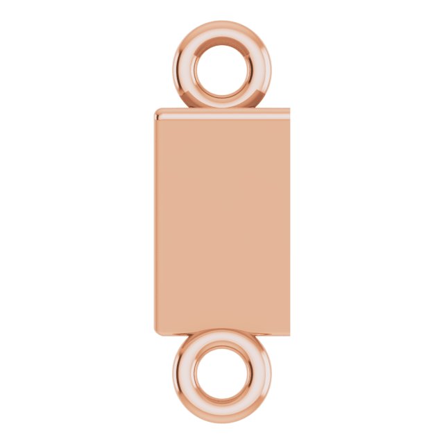 1/8 CT Natural Diamond Bezel-Set Link, 5.25 mm x 8.1 mm