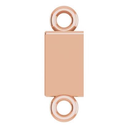 1/8 CT Natural Diamond Bezel-Set Link, 5.25 mm x 8.1 mm