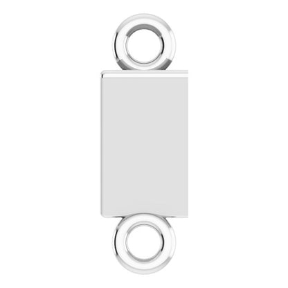 1/8 CT Natural Diamond Bezel-Set Link, 5.25 mm x 8.1 mm