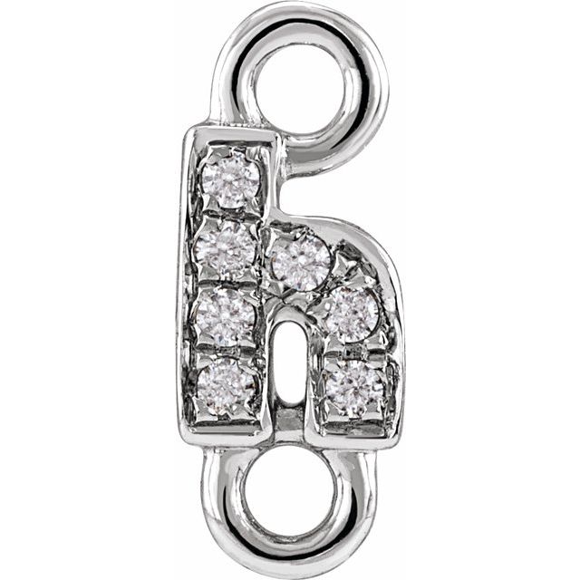 Petite Pavé® .02 CTW Natural Diamond Initial Link