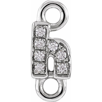 Petite Pavé® .02 CTW Natural Diamond Initial Link