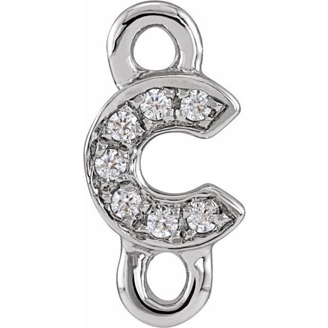 Petite Pavé® .02 CTW Natural Diamond Initial Link