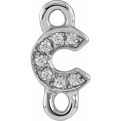 Petite Pavé® .02 CTW Natural Diamond Initial Link