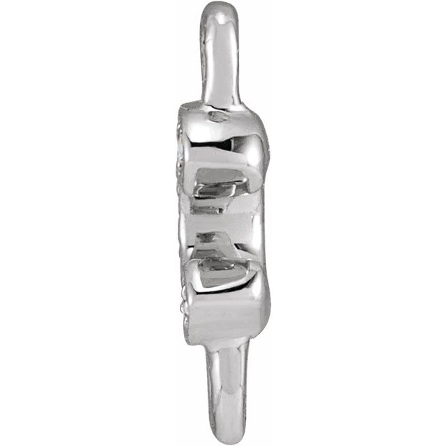 Petite Pavé® .02 CTW Natural Diamond Initial Link