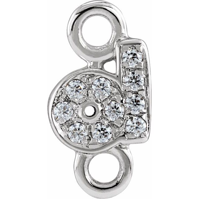 Petite Pavé® .025 CTW Natural Diamond Initial Link